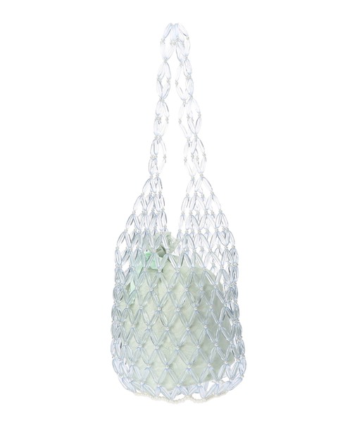 Honey Salon(ハニーサロン)の「ビーズバッグ(ハンドバッグ・レディース・ライトブルー/クリア・FREE)」の11枚目の写真