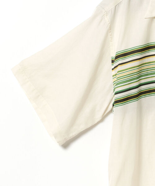 STYLE EYES(スタイルアイズ)の「STYLE EYES / MULTI BORDER マルチボーダー 半袖オープンカラーシャツ<MEN>(シャツ/ブラウス・メンズ・オフホワイト・X-LARGE/LARGE)」の5枚目の写真