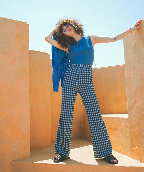 MATURED(マチュアード)の「【MATURED】Ginghamcheck Pants(ギンガムチェックパンツ)(その他パンツ・レディース・ブルー/ホワイト/グリーン・2/1)」の3枚目の写真