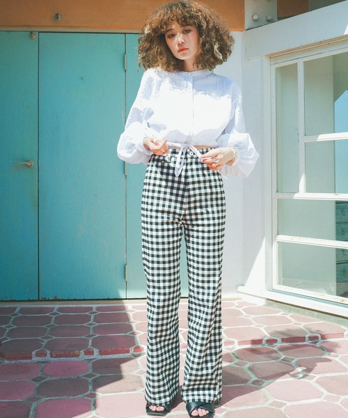 MATURED(マチュアード)の「【MATURED】Ginghamcheck Pants(ギンガムチェックパンツ)(その他パンツ・レディース・ブルー/ホワイト/グリーン・2/1)」の8枚目の写真