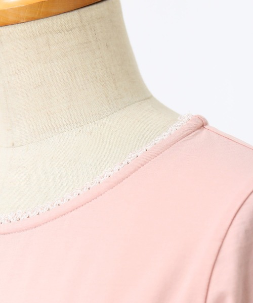 AS KNOW AS de base(アズノゥアズドゥバズ)の「咲いた咲いた切り替えプルオーバー(Tシャツ/カットソー・レディース・オフホワイト/ライトグリーン/ネイビー/ライトピンク・FREE)」の16枚目の写真