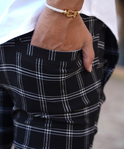 adamsJUGGLER(アダムスジャグラー)の「ウィンドペンチェックパンツ(その他パンツ・メンズ・ホワイト/ブラック・L/XL/M/S)」の16枚目の写真