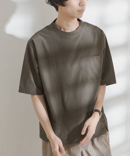 FORK&SPOON(フォークアンドスプーン)の「FORK&SPOON ストレッチイージーポケットTシャツ(Tシャツ/カットソー・メンズ・カーキ/ブラック・4/5)」の2枚目の写真