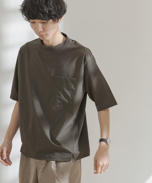 FORK&SPOON(フォークアンドスプーン)の「FORK&SPOON ストレッチイージーポケットTシャツ(Tシャツ/カットソー・メンズ・カーキ/ブラック・4/5)」の6枚目の写真