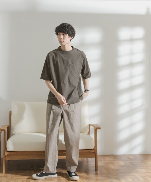 FORK&SPOON(フォークアンドスプーン)の「FORK&SPOON ストレッチイージーポケットTシャツ(Tシャツ/カットソー・メンズ・カーキ/ブラック・4/5)」の8枚目の写真