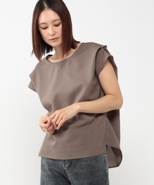 UNRELISH（アンレリッシュ）の「バックシャンサップブラウス（シャツ/ブラウス・レディース・モカ/グレー/イエロー・MEDIUM）」の7枚目の写真