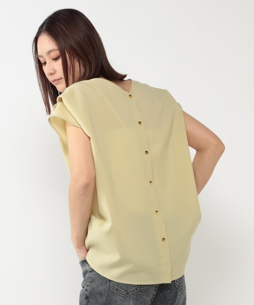 UNRELISH（アンレリッシュ）の「バックシャンサップブラウス（シャツ/ブラウス・レディース・モカ/グレー/イエロー・MEDIUM）」の8枚目の写真