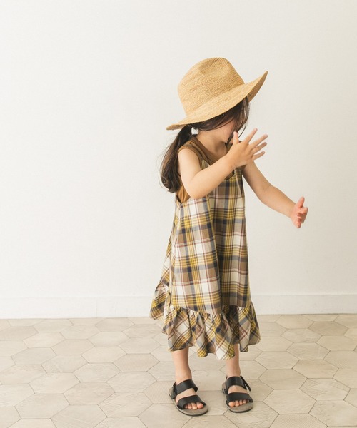 URBAN RESEARCH DOORS（アーバンリサーチドアーズ）の「チェックキャミソールワンピース(KIDS)（ワンピース・キッズ・ブルー系その他/イエロー系その他・105/120/135）」の9枚目の写真