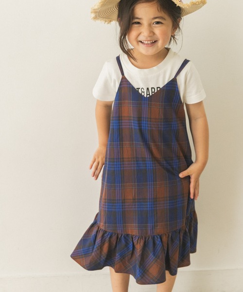 URBAN RESEARCH DOORS（アーバンリサーチドアーズ）の「チェックキャミソールワンピース(KIDS)（ワンピース・キッズ・ブルー系その他/イエロー系その他・105/120/135）」の18枚目の写真