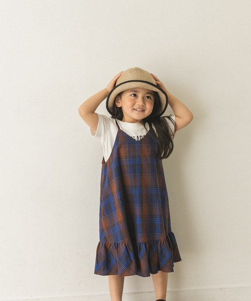 URBAN RESEARCH DOORS（アーバンリサーチドアーズ）の「チェックキャミソールワンピース(KIDS)（ワンピース・キッズ・ブルー系その他/イエロー系その他・105/120/135）」の22枚目の写真