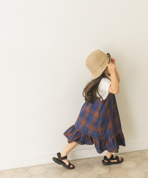 URBAN RESEARCH DOORS（アーバンリサーチドアーズ）の「チェックキャミソールワンピース(KIDS)（ワンピース・キッズ・ブルー系その他/イエロー系その他・105/120/135）」の7枚目の写真