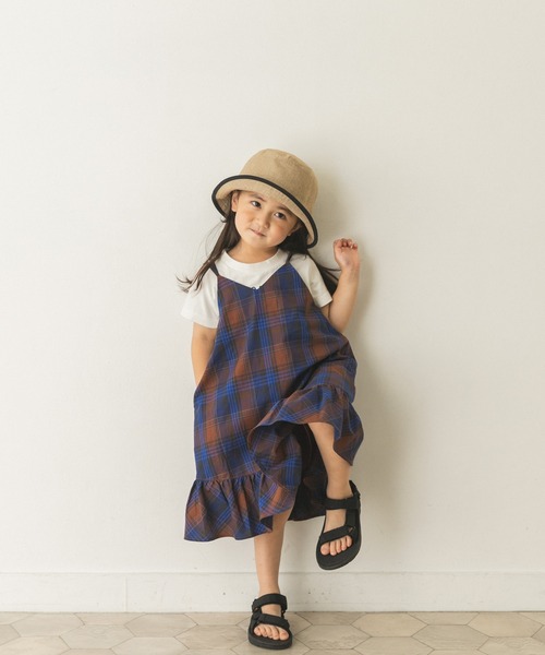 URBAN RESEARCH DOORS（アーバンリサーチドアーズ）の「チェックキャミソールワンピース(KIDS)（ワンピース・キッズ・ブルー系その他/イエロー系その他・105/120/135）」の10枚目の写真