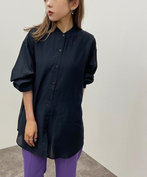 apres jour mignon(アプレジュールミニョン)の「バックスリットシャツ【ZOZOTOWN限定アイテム】(シャツ/ブラウス・レディース・ブラック/オフホワイト/ダークパープル/その他・フリー/X-LARGE)」の14枚目の写真