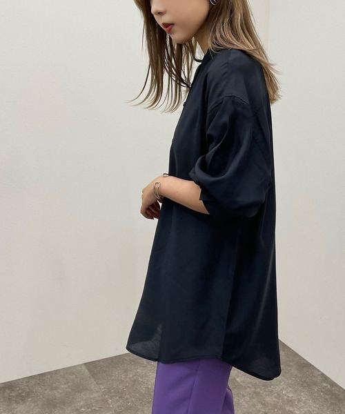 apres jour mignon(アプレジュールミニョン)の「バックスリットシャツ【ZOZOTOWN限定アイテム】(シャツ/ブラウス・レディース・ブラック/オフホワイト/ダークパープル/その他・フリー/X-LARGE)」の15枚目の写真