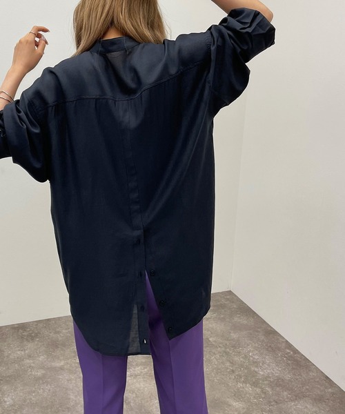 apres jour mignon(アプレジュールミニョン)の「バックスリットシャツ【ZOZOTOWN限定アイテム】(シャツ/ブラウス・レディース・ブラック/オフホワイト/ダークパープル/その他・フリー/X-LARGE)」の16枚目の写真