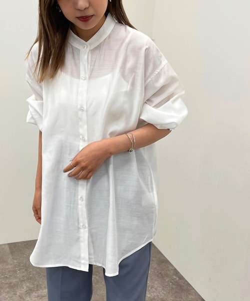 apres jour mignon(アプレジュールミニョン)の「バックスリットシャツ【ZOZOTOWN限定アイテム】(シャツ/ブラウス・レディース・ブラック/オフホワイト/ダークパープル/その他・フリー/X-LARGE)」の7枚目の写真