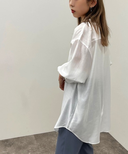 apres jour mignon(アプレジュールミニョン)の「バックスリットシャツ【ZOZOTOWN限定アイテム】(シャツ/ブラウス・レディース・ブラック/オフホワイト/ダークパープル/その他・フリー/X-LARGE)」の9枚目の写真