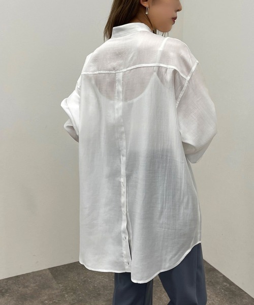 apres jour mignon(アプレジュールミニョン)の「バックスリットシャツ【ZOZOTOWN限定アイテム】(シャツ/ブラウス・レディース・ブラック/オフホワイト/ダークパープル/その他・フリー/X-LARGE)」の10枚目の写真