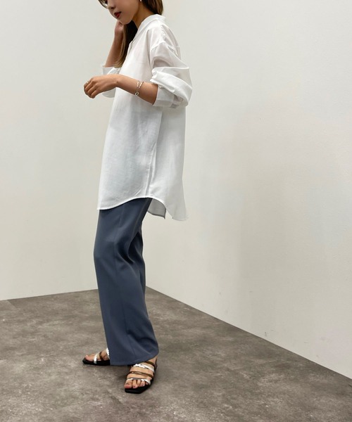 apres jour mignon(アプレジュールミニョン)の「バックスリットシャツ【ZOZOTOWN限定アイテム】(シャツ/ブラウス・レディース・ブラック/オフホワイト/ダークパープル/その他・フリー/X-LARGE)」の12枚目の写真