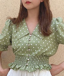 Crea titty&Co. PETIT | 【過去品番】【Crea titty&Co.PETIT】フリルドットブラウス(シャツ/ブラウス)