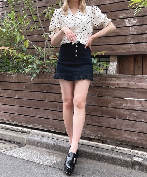 Crea titty&Co. PETIT(クレアティティーアンドコープチ)の「【過去品番】【Crea titty&Co.PETIT】フリルドットブラウス(シャツ/ブラウス・レディース・グリーン/ベージュ・FREE)」の14枚目の写真