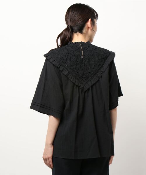 JOURNAL STANDARD(ジャーナルスタンダード)の「レースカラークラフトブラウス(シャツ/ブラウス・レディース・ブラック/ホワイト・FREE)」の18枚目の写真