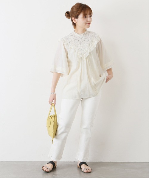 JOURNAL STANDARD(ジャーナルスタンダード)の「レースカラークラフトブラウス(シャツ/ブラウス・レディース・ブラック/ホワイト・FREE)」の22枚目の写真