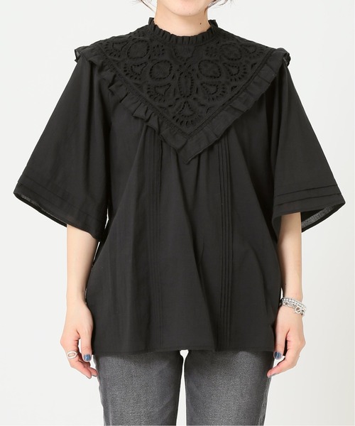 JOURNAL STANDARD(ジャーナルスタンダード)の「レースカラークラフトブラウス(シャツ/ブラウス・レディース・ブラック/ホワイト・FREE)」の13枚目の写真