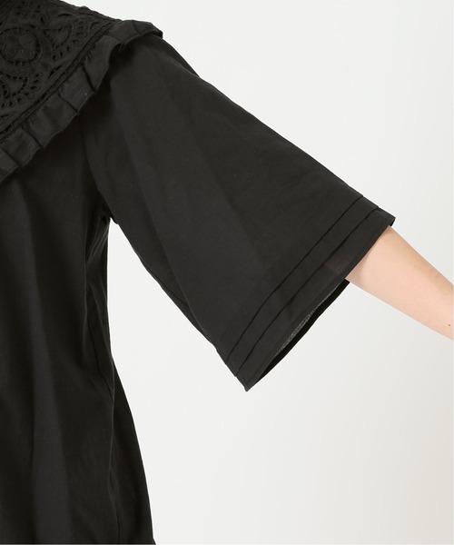 JOURNAL STANDARD(ジャーナルスタンダード)の「レースカラークラフトブラウス(シャツ/ブラウス・レディース・ブラック/ホワイト・FREE)」の4枚目の写真