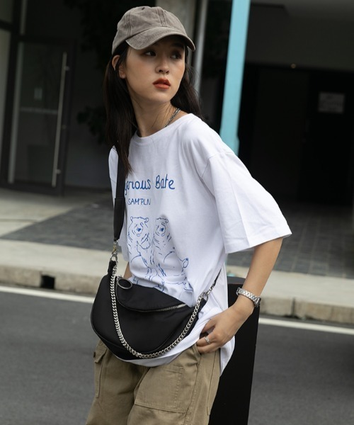 KOR（ケーオーアール）の「2WAYチェーン付ボディバッグ（ボディバッグ/ウエストポーチ・レディース・ブラック・FREE）」の6枚目の写真