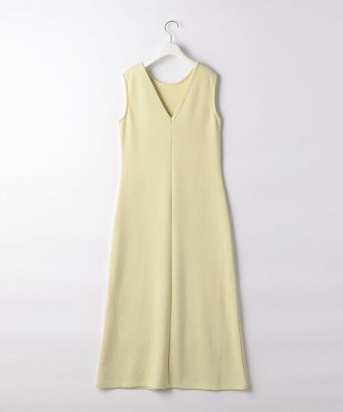 green label relaxing（グリーンレーベルリラクシング）の「FFC ブークレ バックシャン ノースリーブ ワンピース（ワンピース・レディース・ブラック/オフホワイト/イエロー・FREE）」の19枚目の写真