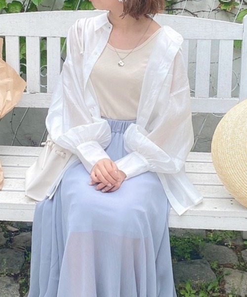 Heather(ヘザー)の「Heather mini タンクトップ 956277(タンクトップ・レディース・ブルー/イエロー系その他/ライトベージュ・FREE)」の4枚目の写真