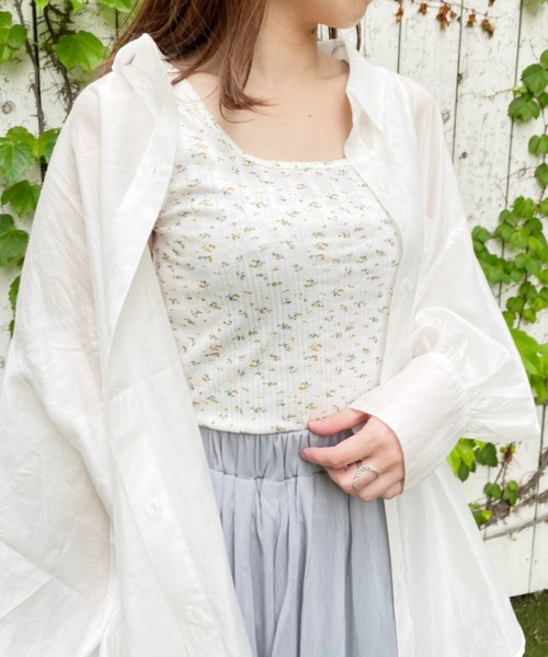 Heather(ヘザー)の「Heather mini タンクトップ 956277(タンクトップ・レディース・ブルー/イエロー系その他/ライトベージュ・FREE)」の6枚目の写真