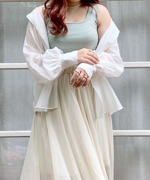 Heather(ヘザー)の「Heather mini タンクトップ 956277(タンクトップ・レディース・ブルー/イエロー系その他/ライトベージュ・FREE)」の8枚目の写真