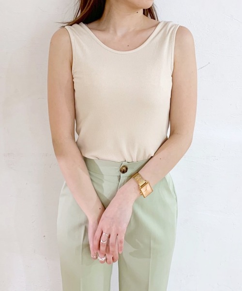 Heather(ヘザー)の「Heather mini タンクトップ 956277(タンクトップ・レディース・ブルー/イエロー系その他/ライトベージュ・FREE)」の10枚目の写真