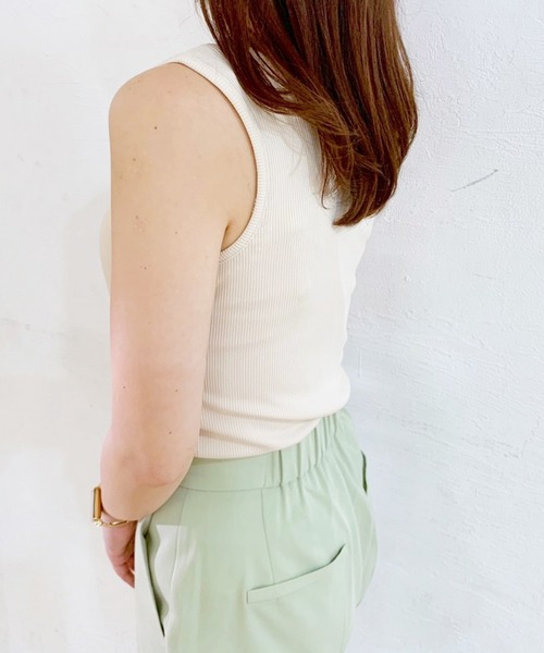 Heather(ヘザー)の「Heather mini タンクトップ 956277(タンクトップ・レディース・ブルー/イエロー系その他/ライトベージュ・FREE)」の12枚目の写真