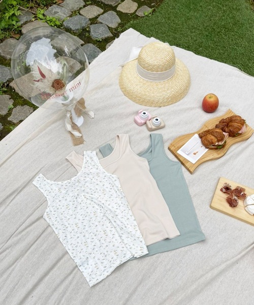 Heather(ヘザー)の「Heather mini タンクトップ 956277(タンクトップ・レディース・ブルー/イエロー系その他/ライトベージュ・FREE)」の14枚目の写真