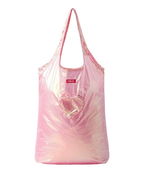 MILKFED.（ミルクフェド）の「AURORA HEART PACKABLE TOTE BAG（エコバッグ/サブバッグ・レディース・ライトピンク/ホワイト/ライトパープル・ONE SIZE）」の6枚目の写真