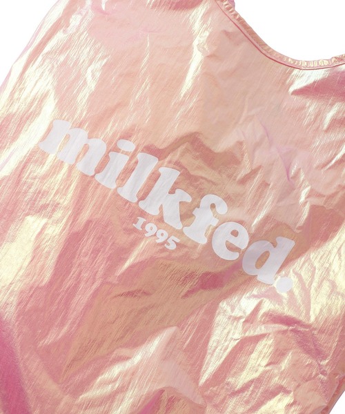 MILKFED.（ミルクフェド）の「AURORA HEART PACKABLE TOTE BAG（エコバッグ/サブバッグ・レディース・ライトピンク/ホワイト/ライトパープル・ONE SIZE）」の14枚目の写真