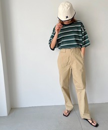 CANAL JEAN | via j(ヴィアジェイ) ボーダーBIG半袖Tシャツ(Tシャツ/カットソー)