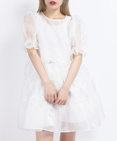 G-Force ホワイト フレアワンピース G-Force ホワイト フレアワンピース G-Force ホワイト フレア