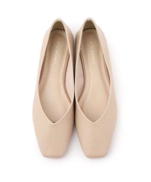 OPAQUE.CLIP（オペークドットクリップ）の「◆スクエアフラットパンプス（パンプス・レディース・オフホワイト/ブラック系/ベージュ系・01/02/03）」の7枚目の写真