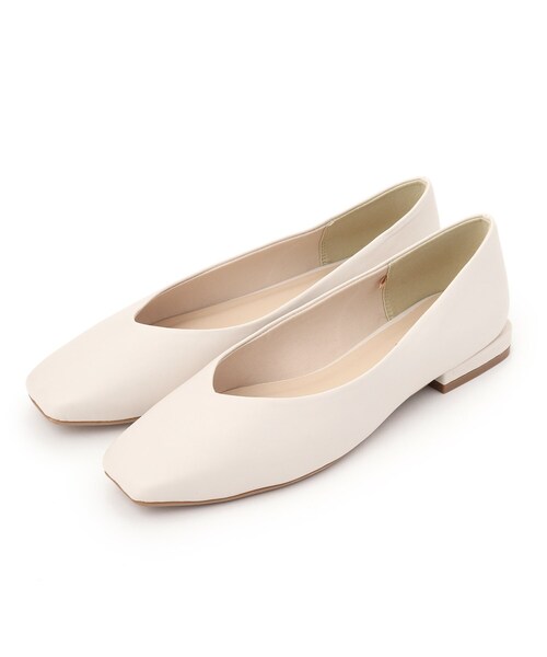 OPAQUE.CLIP（オペークドットクリップ）の「◆スクエアフラットパンプス（パンプス・レディース・オフホワイト/ブラック系/ベージュ系・01/02/03）」の9枚目の写真