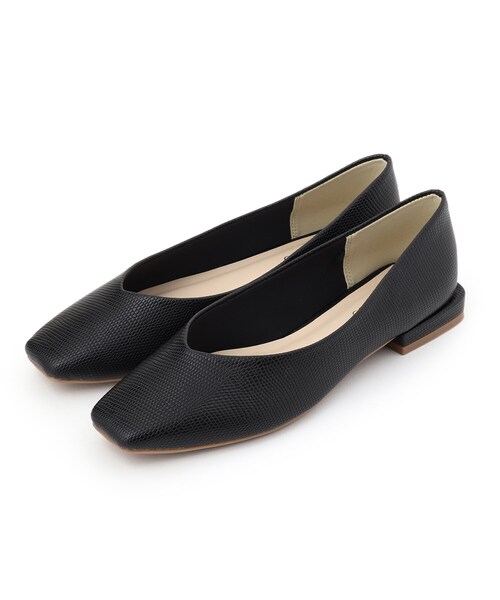 OPAQUE.CLIP（オペークドットクリップ）の「◆スクエアフラットパンプス（パンプス・レディース・オフホワイト/ブラック系/ベージュ系・01/02/03）」の10枚目の写真