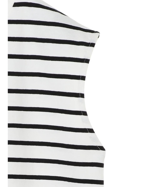 AMERICAN HOLIC(アメリカンホリック)の「裾ラウンドノースリーブカットプルオーバー(Tシャツ/カットソー・レディース・カーキ/オフホワイト/グレイッシュベージュ/その他7・M/L)」の8枚目の写真