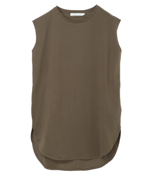 AMERICAN HOLIC(アメリカンホリック)の「裾ラウンドノースリーブカットプルオーバー(Tシャツ/カットソー・レディース・カーキ/オフホワイト/グレイッシュベージュ/その他7・M/L)」の12枚目の写真