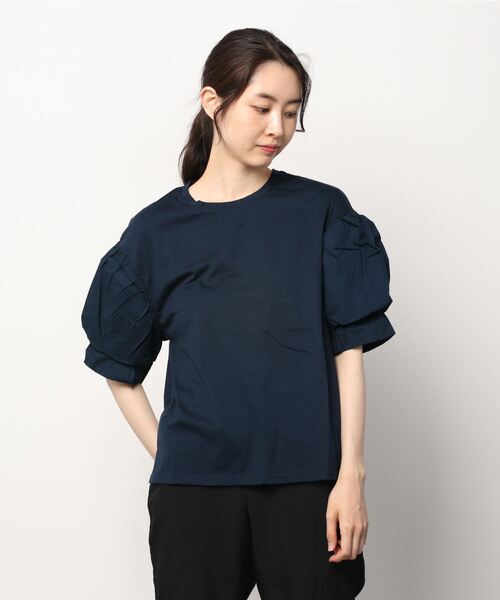 ★DRAW FIT★ パフ スリーブ スピマ コットン 半袖 Tシャツ HOSHII TO DEAU ホシイトデアウ ×LIFiLL リフィル aranciato別注