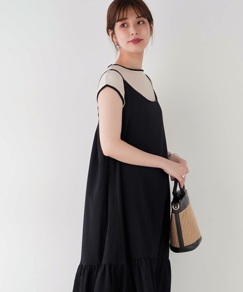 natural couture（ナチュラルクチュール）の「バイカラーリブニット（ニット/セーター・レディース・ブラック/アイボリー/モカ・FREE）」の4枚目の写真