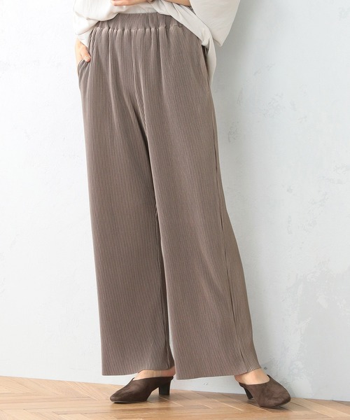 COMME CA ISM（コムサイズム）の「プリーツ　パンツ（その他パンツ・レディース・ダークブラウン/ベージュ・MEDIUM/LARGE）」の2枚目の写真