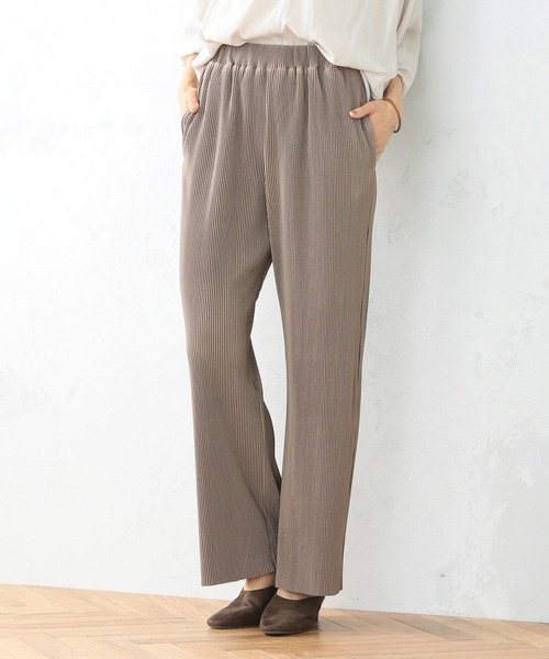 COMME CA ISM（コムサイズム）の「プリーツ　パンツ（その他パンツ・レディース・ダークブラウン/ベージュ・MEDIUM/LARGE）」の6枚目の写真